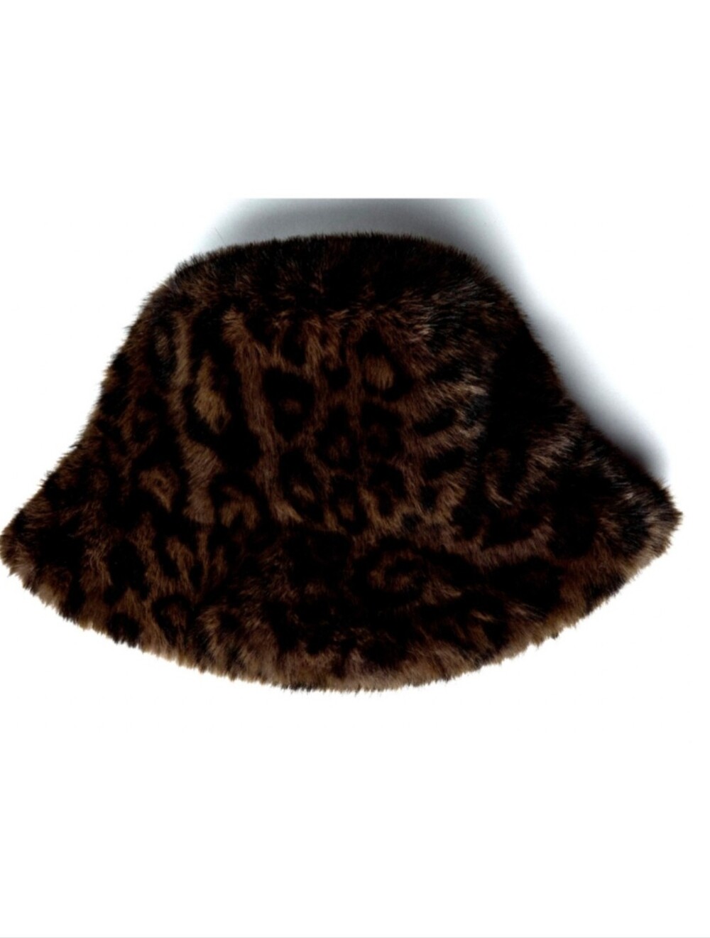 Animal Print Fur Bucket Hat